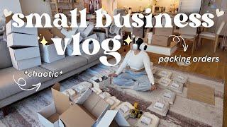  *chaotic* SMALL BUSINESS VLOG | packing orders & planning for the new year!