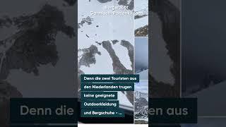 Bergwacht rettet Touristen in Turnschuhen von Zugspitze