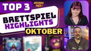  Brettspiel Hits Oktober 2024 • TOP 3 gespielte Spiele