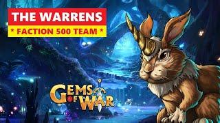 Gems of War THE WARRENS Faction 500 Delve Guide and Best Team! Simple Pure Strategy!