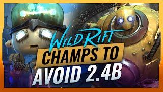 5 Champions to AVOID in Wild Rift (Patch 2.4B Update - LoL Mobile)