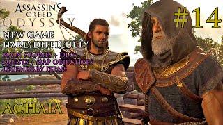 AC Odyssey Full Playthrough - New Game (Lv.1 to Lv.82) - Hard - #14: Achaia