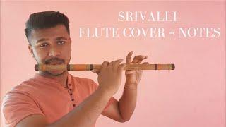 Srivalli Short Flute Cover + Notes | Pushpa | Flute Tutorial | #Shorts