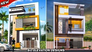 50 modern 2 floor elevation designs with house details | double floor front elevation