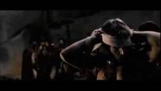 "It's just an eye" scene from Frank Miller's 300