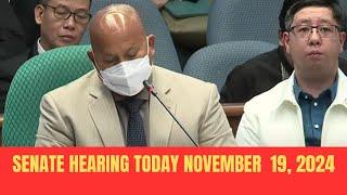 SENATE HEARING TODAY NOVEMBER 19, 2024