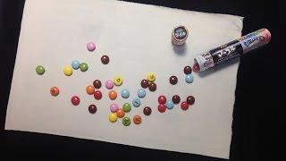 マーブルチョコを描く Painting of marble chocolate