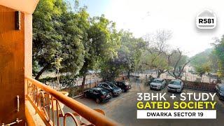 3 BHK Flat for rent in Dwarka Sector 19 | Gated Society Flats for rent in Delhi | BRS RENTALS R581