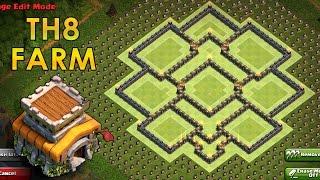 Clash of Clans | TH8 Farming Base | CoC Town Hall 8 Hybrid Base [2016]