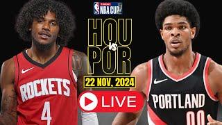 LIVE : Portland Trail Blazers Vs Houston Rockets Full Game | NBA live | NBA CUP | NOV 22, 2024 | 2K