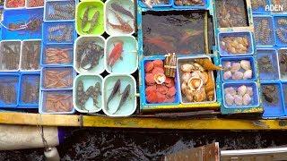 Hong Kong's Floating Seafood Market & Fish Cutting