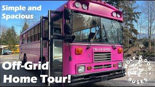 School Bus Conversion - Quick Tour - The Pink Bus!