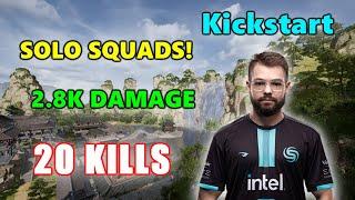 SONIQS Kickstart - 20 KILLS (2.8K Damage) - SOLO SQUADS! - PUBG