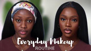 *Detailed* Soft Glam Everyday Makeup Routine For Dark Skin WOC ( Beginner Friendly ) | Okemute U