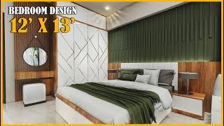 Bedroom Interior Design 12x13 feet Walkthrough #bedroomdesign #interiordesign #bedroom #bedroomdecor