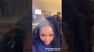 Knotless Distress Boho Faux Locs with human hair #shortsyoutube #locs #fauxlocshairstyles