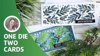 Christmas Slimline Cards | CTMH Sprigs & Leaves Dies | Christmas in July Ideas