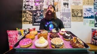 ONLY 13 MINUTES TO BEAT THE CURRENT CHAMP...THE DIRTY THIRTY DONUT CHALLENGE! | BeardMeatsFood