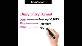 Diary Entry Format (part 1) Easy #shorts #diary #format #english