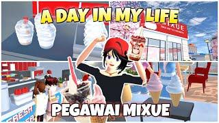 DAY IN MY LIFE PEGAWAI MIXUE || SAKURA SCHOOL SIMULATOR