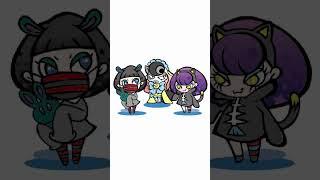 サブリナとにゃみのワイワイ劇場。四コマ漫画のアニメーション　第3話  　四コマは、Instagramにて投稿してます。#あとらす工房　#オリジナルキャラクター　#四コマ漫画@atoras_koubou