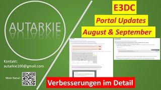 E3DC Portal Updates August + September 2024 - Optimierungen im Detail - Autarkie - Folge 369