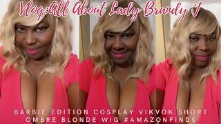 All About Lady Brandy J: Barbie Edition Cosplay VIKVOK Short Ombre Blonde Wig #amazonfinds