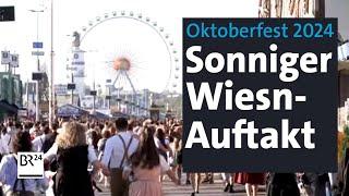 Bier, Tracht, weiß-blauer Himmel: So startete das Oktoberfest 2024 | Abendschau | BR24