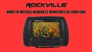 How to Install headrest monitors in your car (Easy Installation - Rockville Audio)