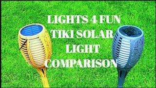 LIGHTS 4 FUN TIKI SOLAR LIGHT COMPARISON