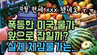 경기침체? 요즘 말 많은 미국 물가. 9월 실제 체감 물가는?