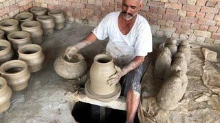 Making a clay pot our village  (mitti ke bartan )