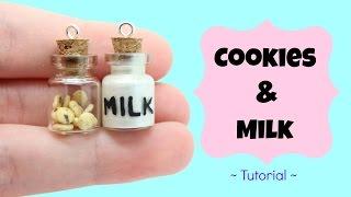 Cookies and Milk  Bottle Charms Tutorial! | Kawaii Polymer Clay