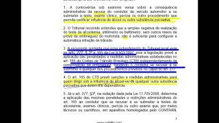 Recusa ao bafômetro. Aula completa do Curso de Direito de Trânsito com Paulo André Cirino