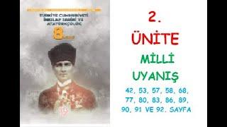 8. SINIF İNKILAP TARİHİ VE ATATÜRKÇÜLÜK MEB  YAYINLARI 2. ÜNİTE MİLLİ UYANIŞ