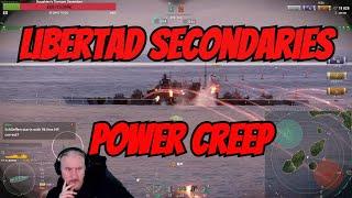 Power Creep? Libertad Secondary Test vs German Battleships World of Warships WOWS