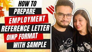 Employment Reference Letter || OINP & Express Entry ||  Format that will work 100% || Canada PR