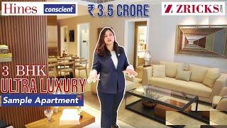 ₹3.5 Cr ️ 3 BHK Ultra Luxury  Sample Apartment (2595 sq ft) ► Conscient Hines Elevate, Gurgaon