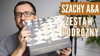 Szachy A&A ze składaną pełnowymiarową szachownicą silikonową (gry planszowe w podróży, unboxing)