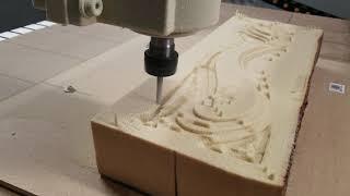 Cnc first test 2, rough pass. Tool 1