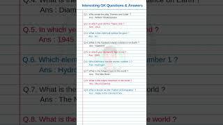 Interesting GK Questions and Answers in English | GK Questions in English short #shorts