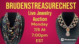 Monday 7/8 At 7:00pm EST Live Jewelry Auction