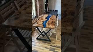 Epoxy River Table, Modern Dining Table, Epoxy Resin Wooden Table Custom Dine Table