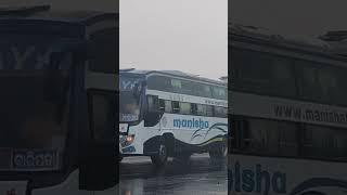 Laxmi Travels  Bus Quality Driving on Highway ️ with Heavy Rain ️ VOLVO Bus  #lili #shorts #bus