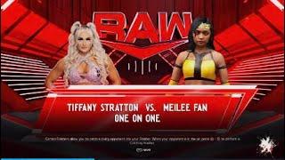 WWE Raw| Tiffany Stratton vs Meilee Fan WWE2K24