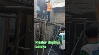 cara plester dinding batako  edi project