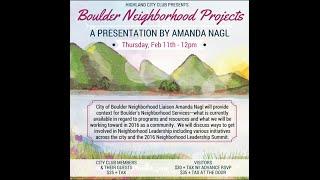 Boulder Neighborhood Projects