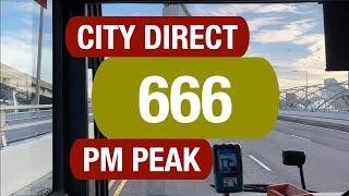 Go-Ahead City Direct 666 (Evening Peak) | Bus Service Route Visual