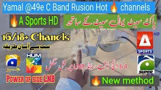 Yamal 601 @49e Russian  channels and Paksat 38e side lnb asports signel hum network geo super