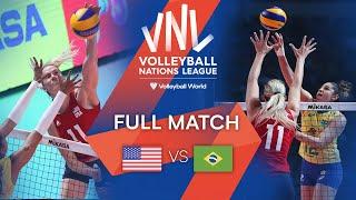  USA vs.  BRA - Full Match | Women’s Gold Medal Match VNL 2019